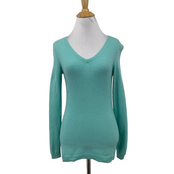 Talbots Sweaters - Talbots Sweater Womens XS Extra Small Candy Green Pure Cashmere V Neck Pullover